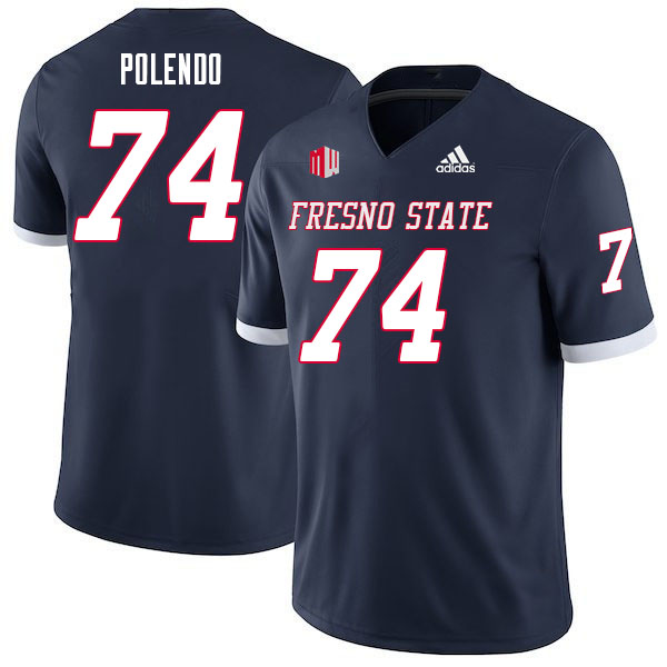 Men #74 Julian Polendo Fresno State Bulldogs College Football Jerseys Sale-Navy